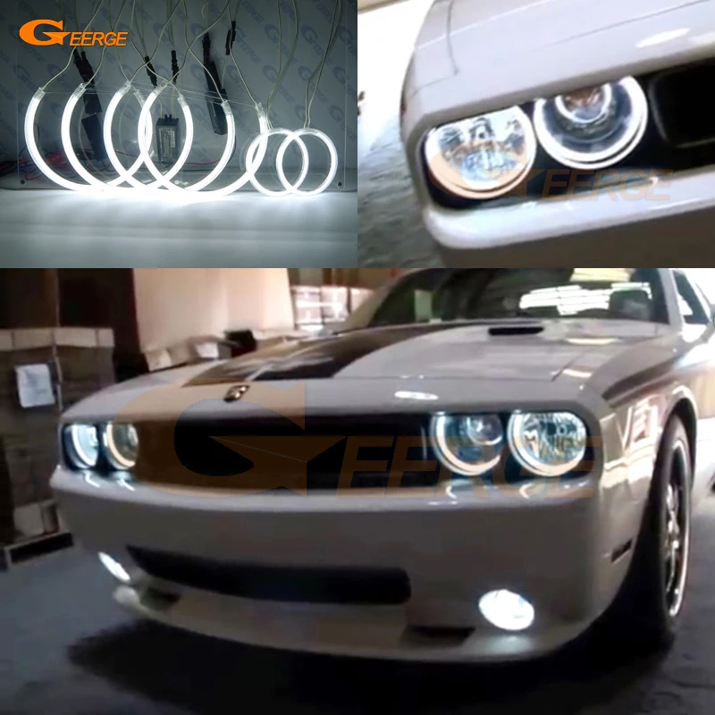 

For Dodge Challenger 2008 2009 2010 2011 2012 2013 2014 Excellent Ultra bright 6 pcs CCFL Angel Eyes Halo Rings kit Day Light