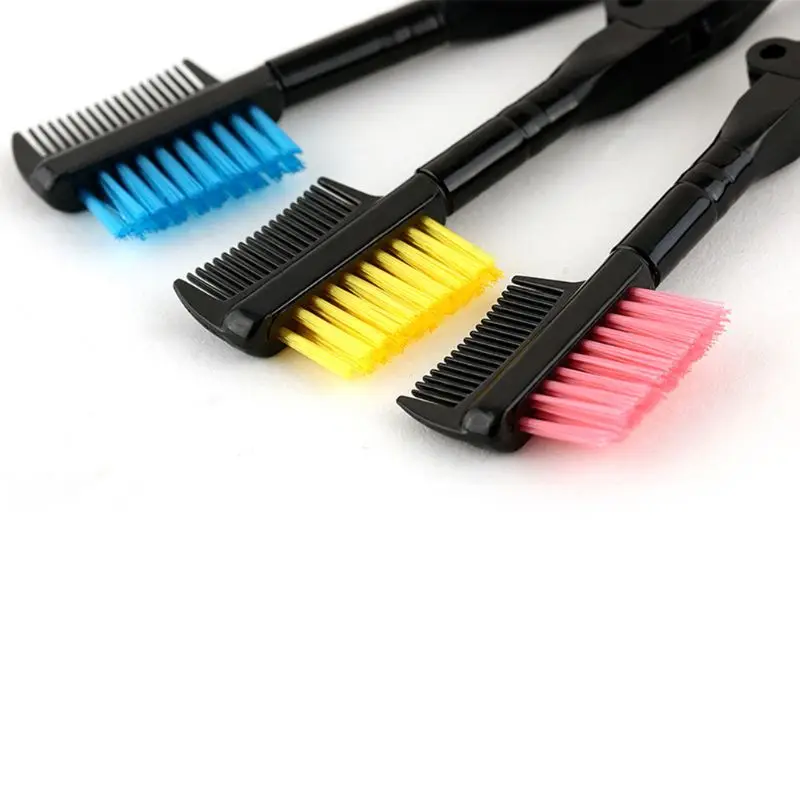 Профессиональная двухсторонняя 3 в 1 Складная Кисть для макияжа и ресниц расческа