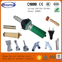 2021 hot sale rayma brand 1600w hot air welder plastic welding gun tools set with 2x speed welding nozzle and 1x silicone roller