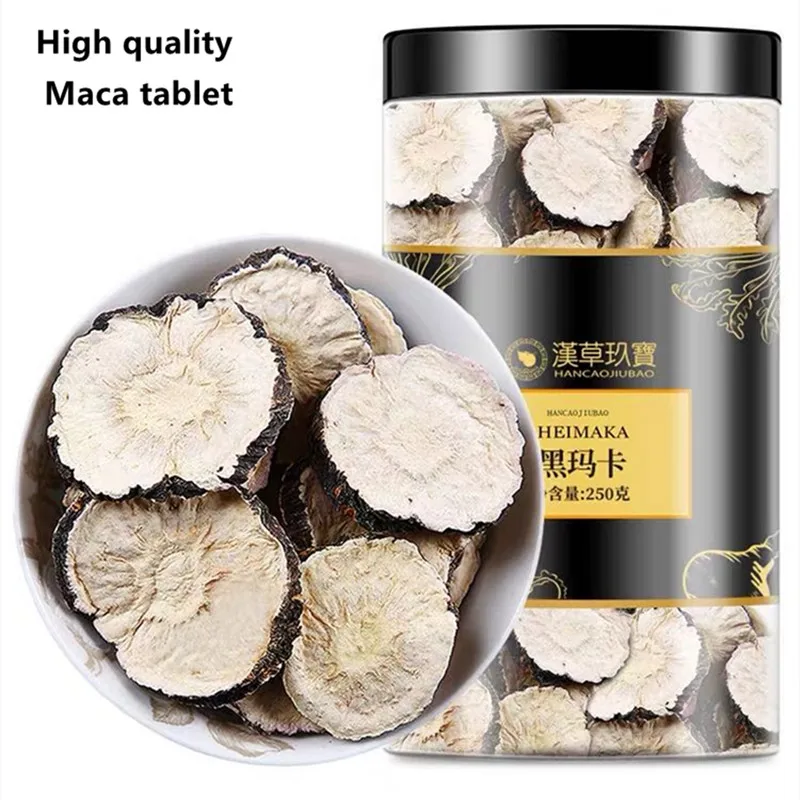 

Hot sale hurbolism 500g peruvian Maca root tablet black Maca slice