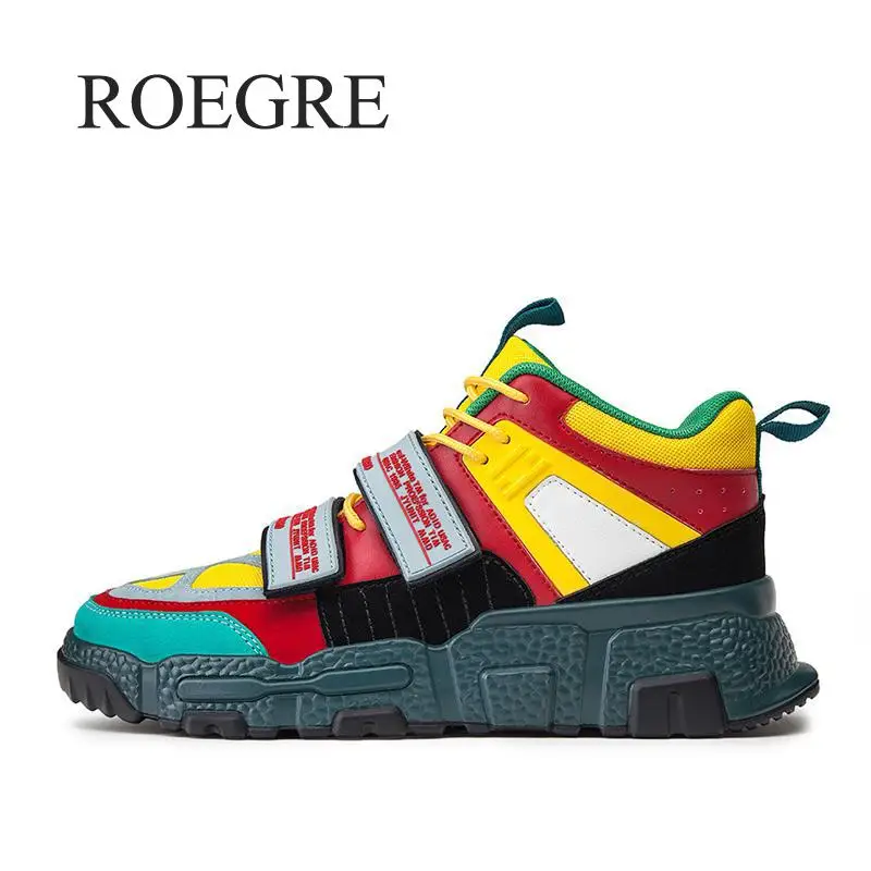 Мужские высокие кроссовки черные замшевые в стиле хип хоп Повседневная Уличная