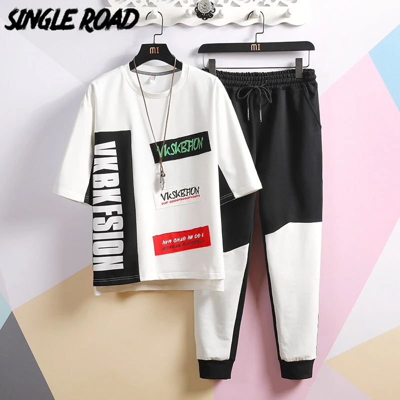 Мужской спортивный костюм в стиле хип хоп с принтом|Мужские спортивные костюмы| |