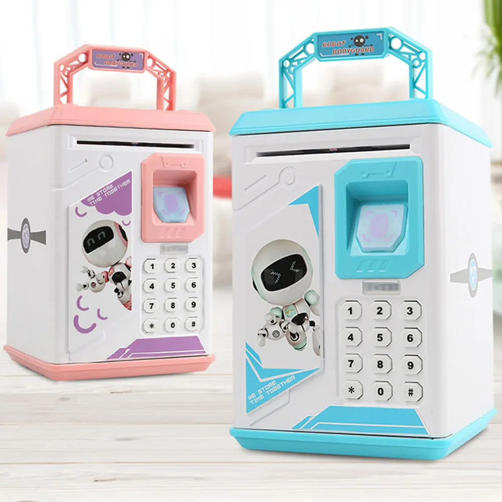 Электронная Копилка игрушки для детей Сейф банкомат сберегающая коробка