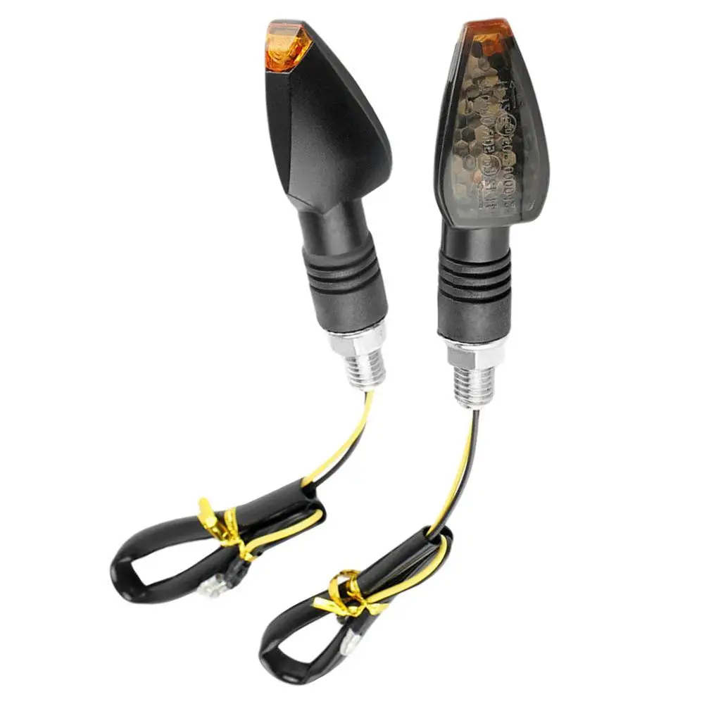 

2 Pair Motorcycle Turn Signal Lights Triangle LED Sequential Turn Signals Indicators Universal for Honda Kawasaki Yamaha Ducati