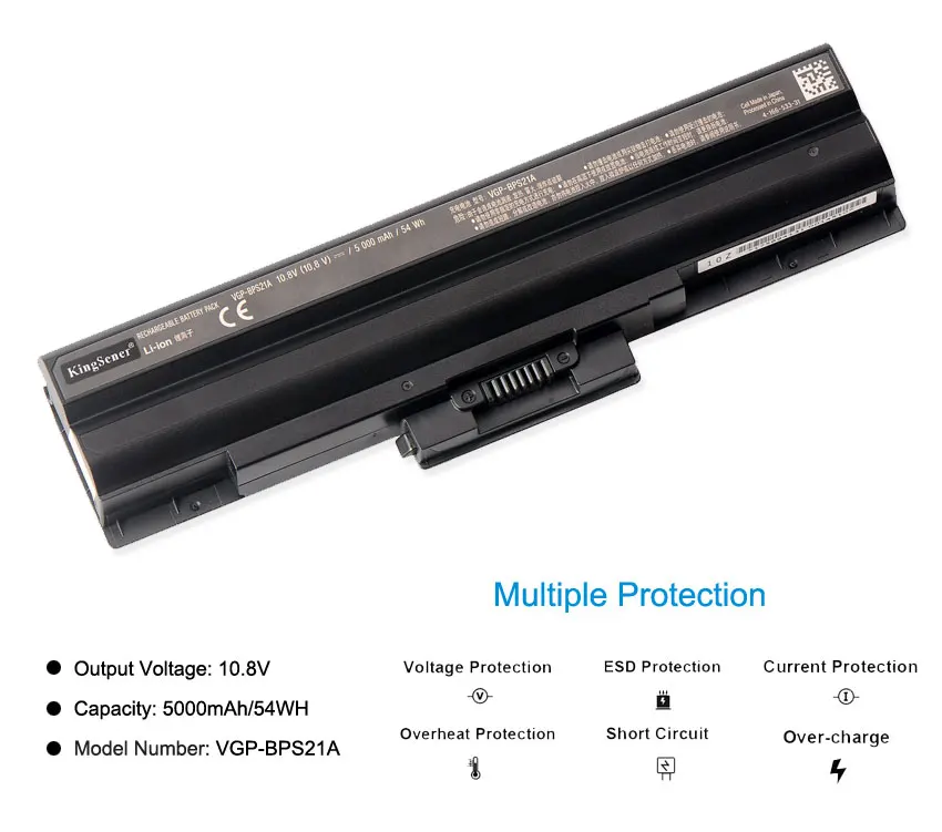 KingSener VGP BPS21A Аккумулятор для ноутбука SONY VAIO BPS13/S BPS13A/S BPS21/S BPL21A BPS13A/B BPS21B