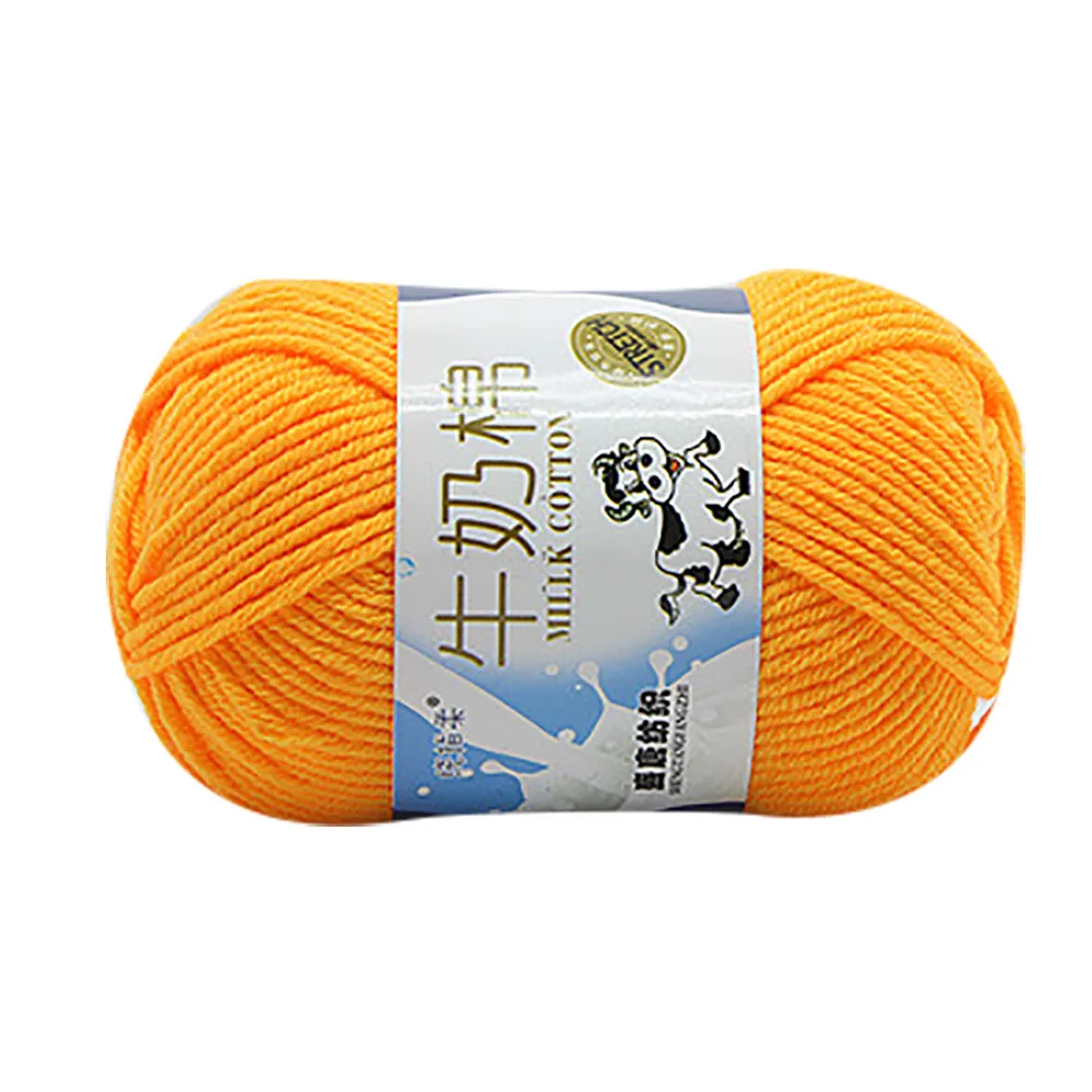 1 шт. 50 г вязаный вручную теплый зимний шарф из молочного хлопка с нитками для