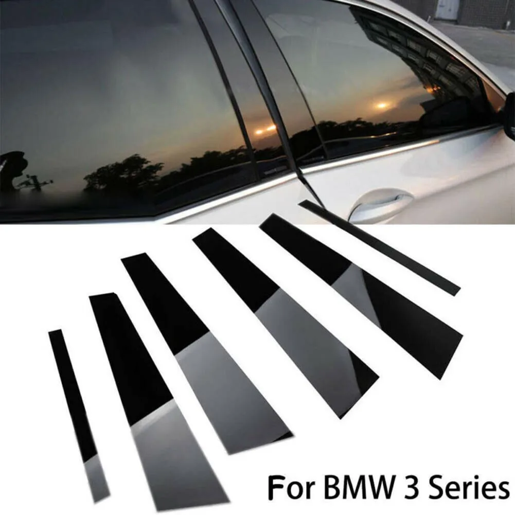 

Useful Car Window Pillar Trim Decal Durable Glossy Black Mouldings Pro Stylish Tool Auto Replacement Parts