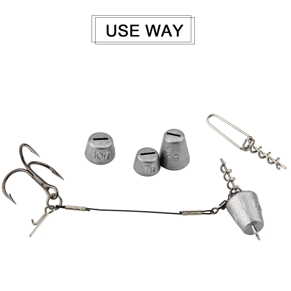 Спираль для мягкой приманки из розового дерева 45 мм 12 шт./лот|Наживки рыбной