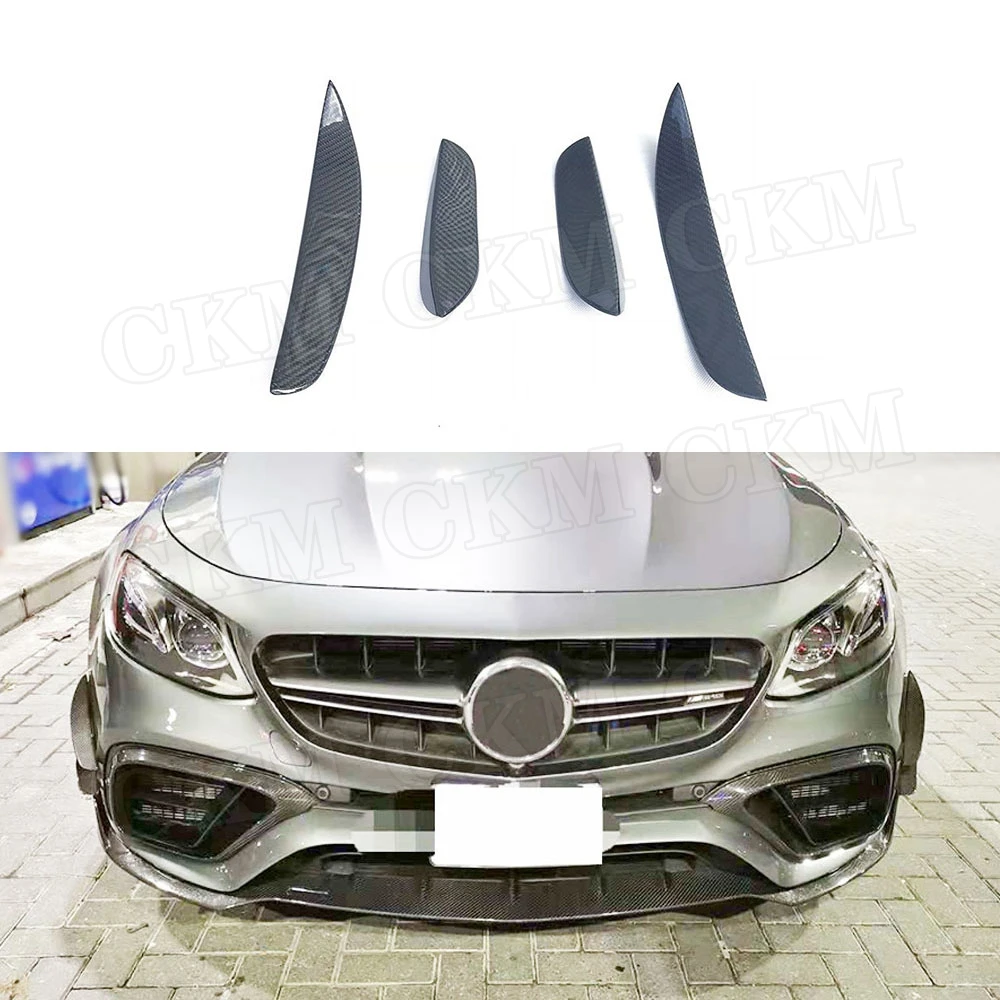 Разветвители передних губ из углеродного волокна для Mercedes Benz E Class W213 E63 AMG 2017-2019 |