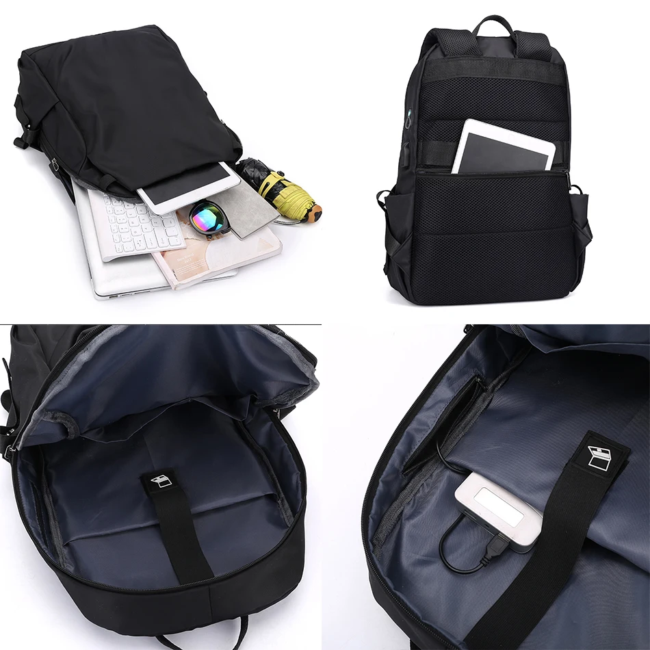 simple mens 15 6 inch laptop backpack waterproof outdoor travel backpacks male quality men school backpack teenagers usb charge free global shipping