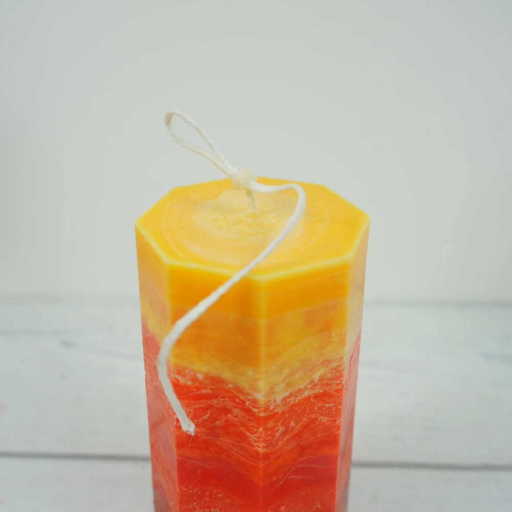 

5.8X11.2CM Octagonal Shape Candle Silicone Mold DIY Gypsum Plaster Crafts Mould Octagonal Silicone Soap Candle Resin Molds