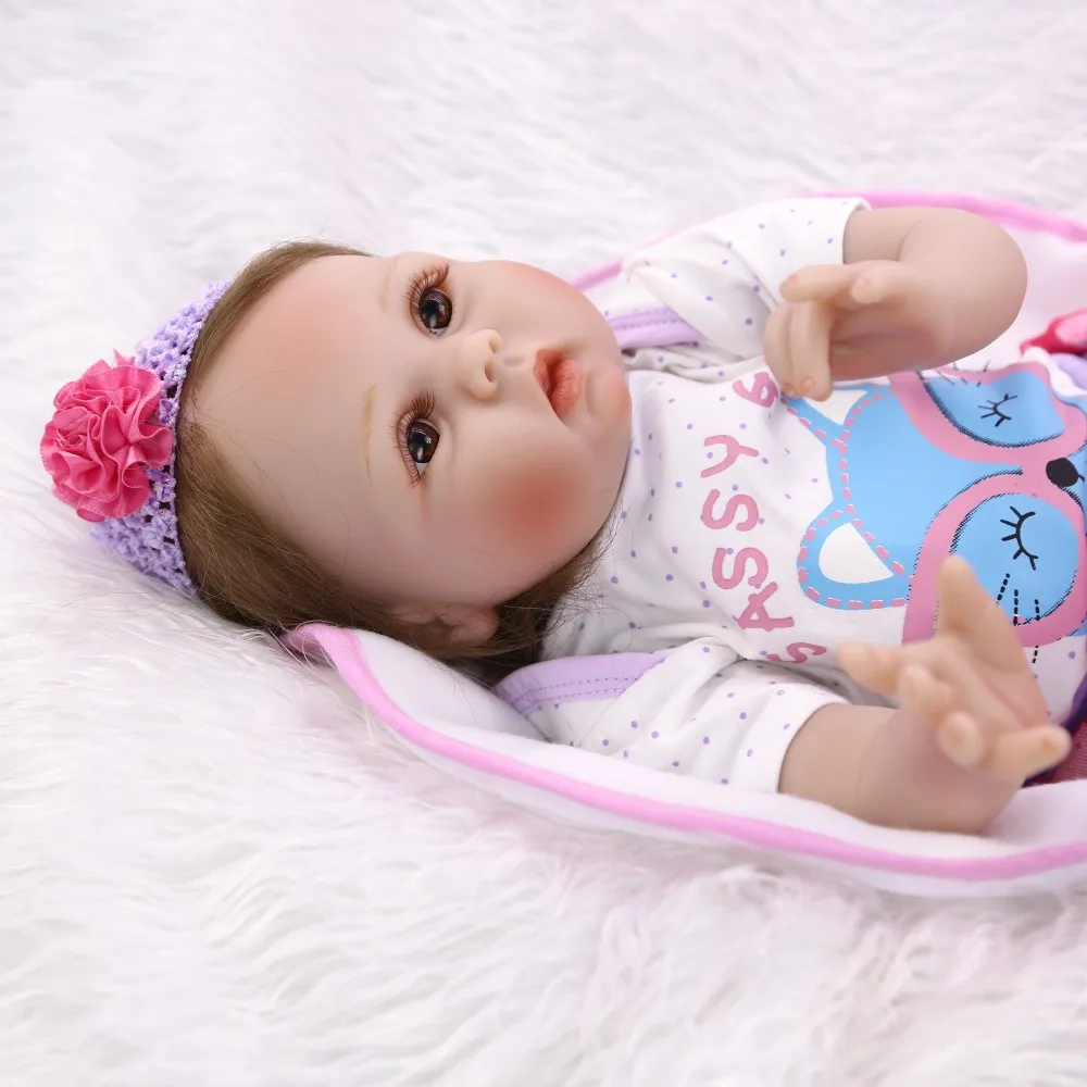 NPK Кукла reborn 2" 55 см, мягкая силиконовая Кукла Reborn для младенцев, игрушка для новорожденных, усеянные волосы, Детская кукла для девочек, bebe girl reborn bon