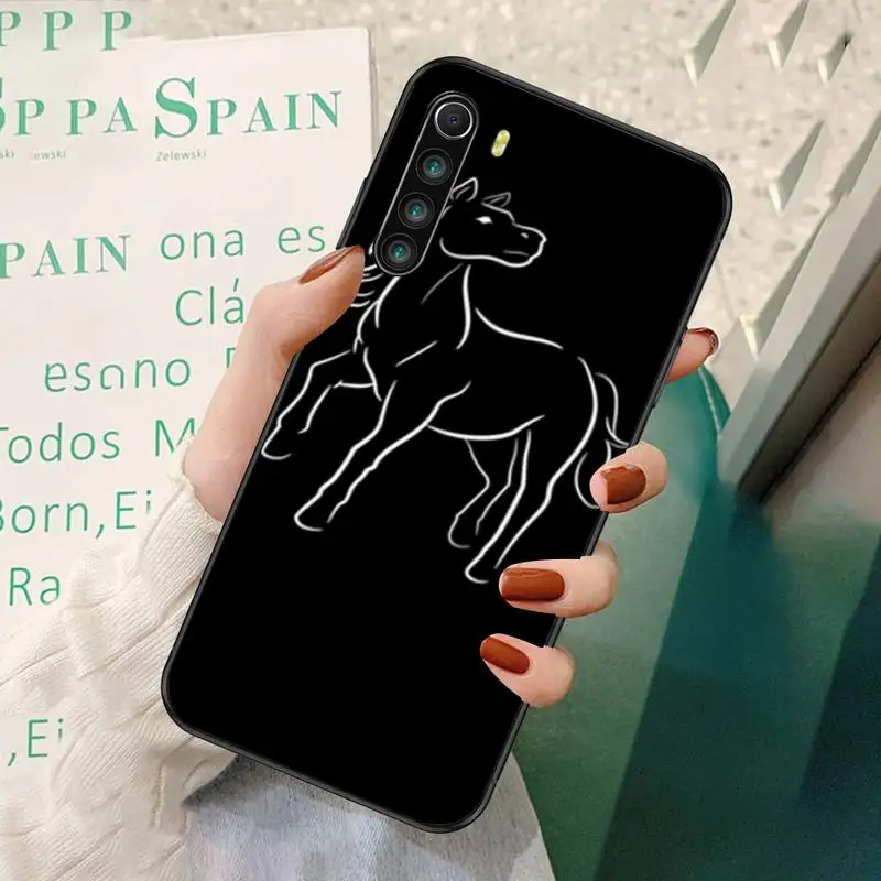 

LJHYDFCNB Horse Pony Horse Heartbeat Phone Case For Redmi 7 8 9 A K20 30 Pro Note 8 9 Pro 9s