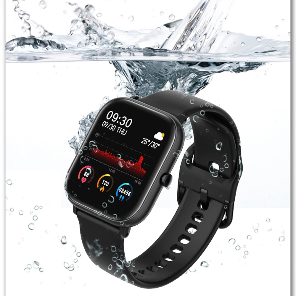 

GIAUSA Health Heart Rate Monitor Full Touch Men Clock Smart Watch Call Alert Female Waterproof Smartwatch For Android ios 2020