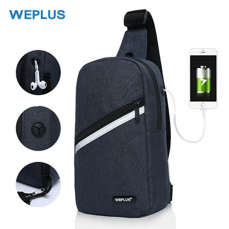 Сумки через плечо WEPLUS для мужчин и женщин Мужская водонепроницаемая нагрудная