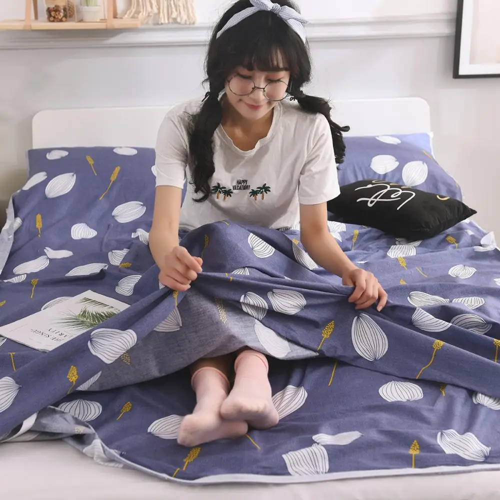 100% хлопок здоровый дорожный портативный спальный мешок чистая Лилия девушка