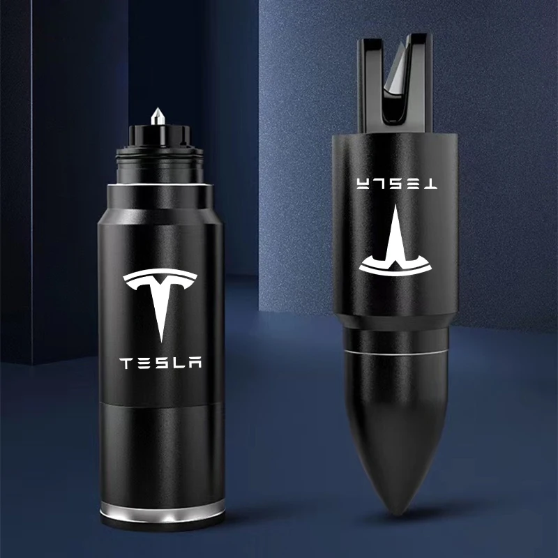 

For TESLA Model 3 X Car Safety Hammer Auto Emergency Glass Window Breaker Seat Belt Cutter Life-Saving Escape Car Emergency Tool