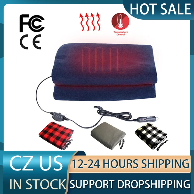 

12V Car Winter Hot Navy Blue Polar Fleece Constant Temperature Heating Blanket Car Electric Blanket Cover Pad Mat 3 Model