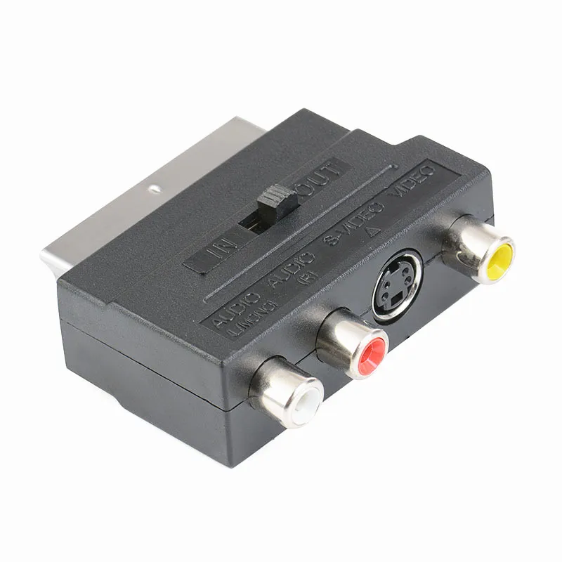 1 шт. RGB Scart to 3 RCA S Video адаптер Композитный SVHS AV TV Аудио для видео DVD рекордер ТВ