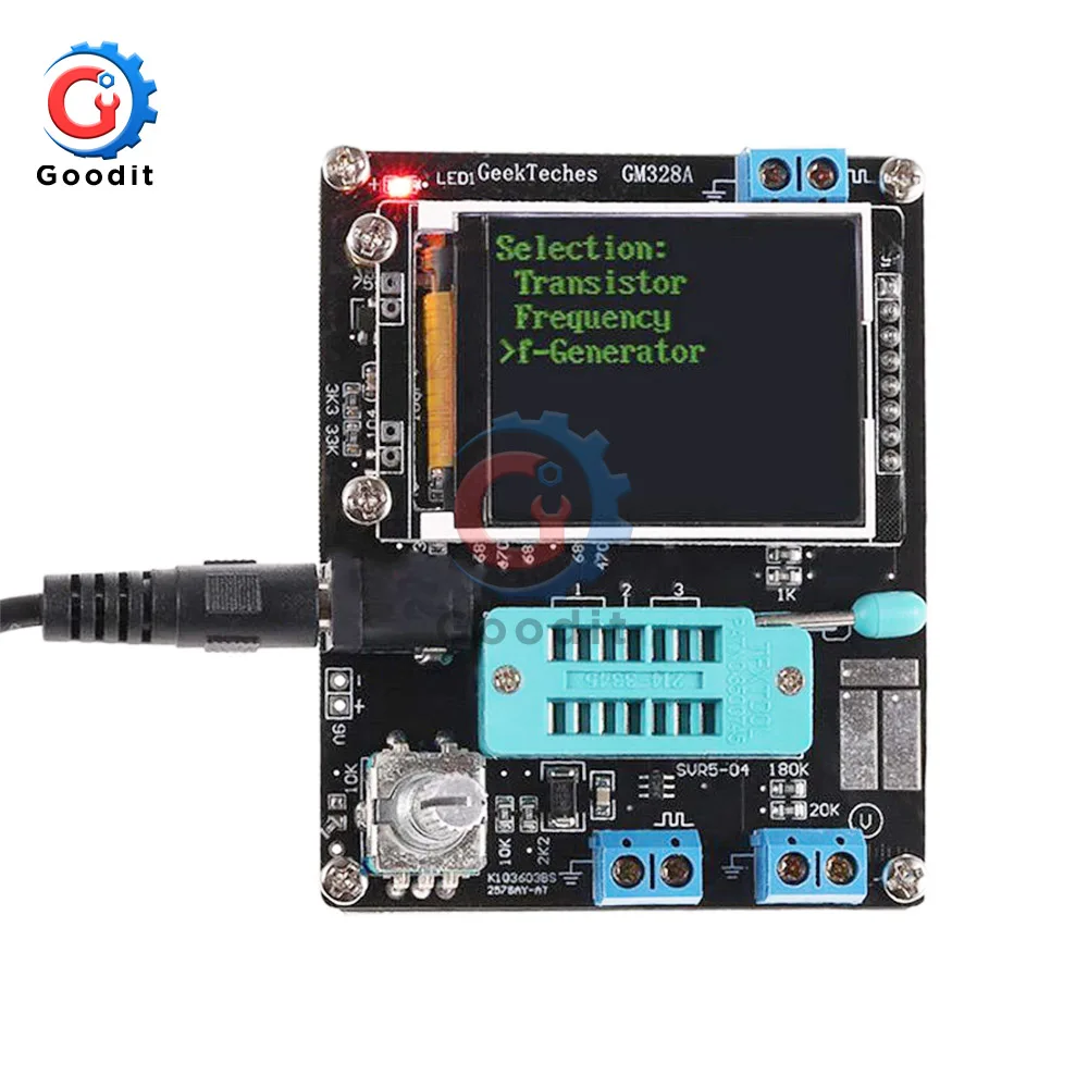 

LCD GM328A Transistor Tester Diode Capacitance Voltage Frequency ESR Meter PWM Square Wave Signal Generator SMT Soldering