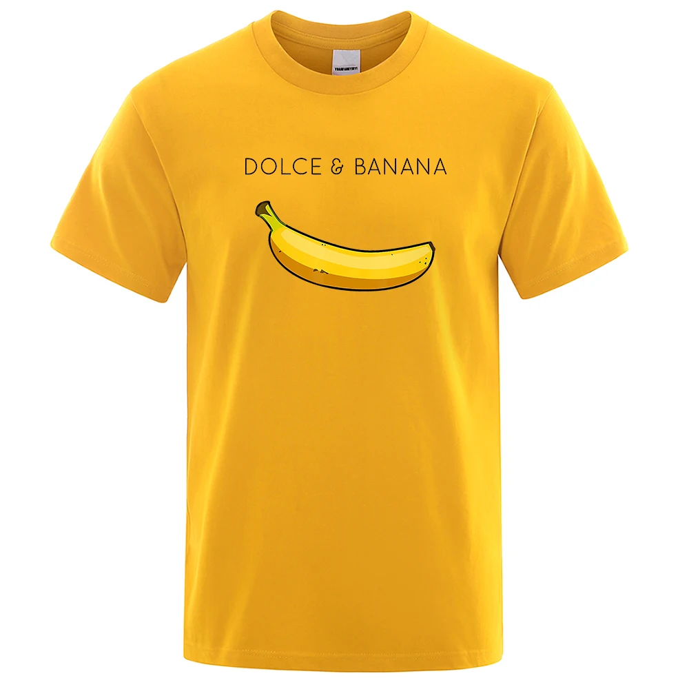 

Ripe Good-Tasting Banana Print Men's T Shirt Loose Soft Mens Tshirts Breathable Casual T Shirts