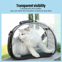 cat space capsule transparent cat carrier bag breathable pet carrier small dog cat backpack travel cage handbag for kitten