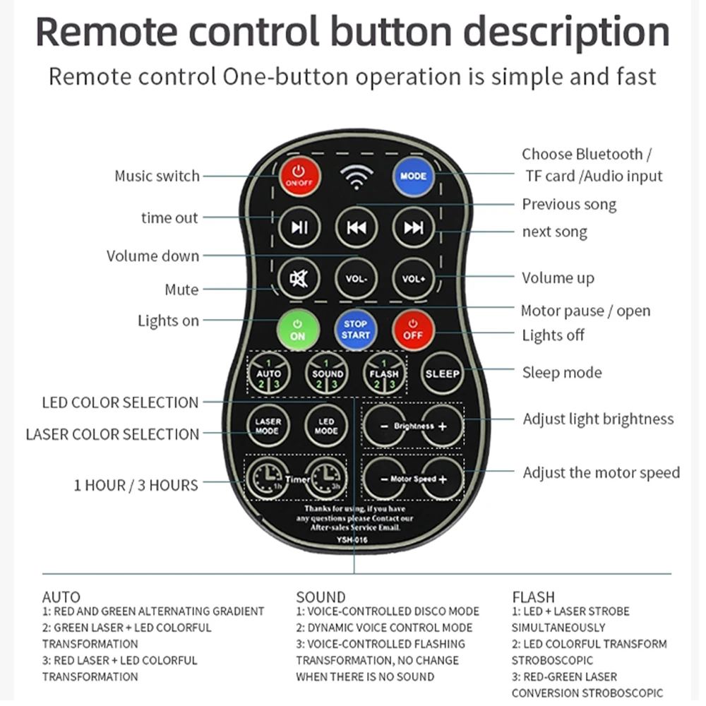 Voice Control Bluetooth Music Starlight Projector RGB Laser Light For Club Stage Event Show Party USB Charging Effect | Лампы и