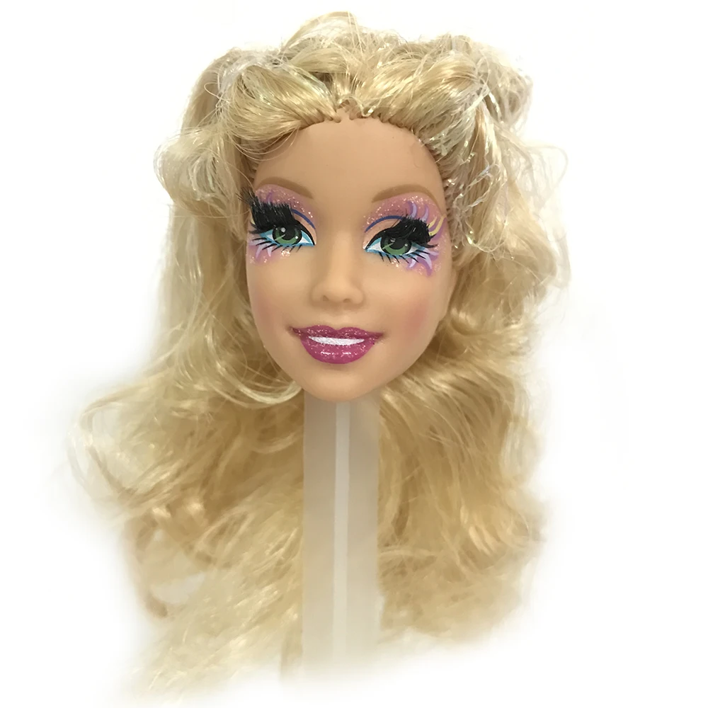 Кукольная голова с разными волосами для кукол 30 см аксессуары подарок сделай сам