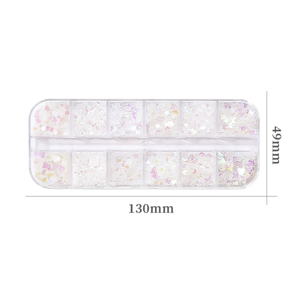 

New 1 Box Butterfly Moon Star Nail Art Sequins Cellophane Candy Paper Fragments Nail Sticker DIY Nail Glitter Decoration