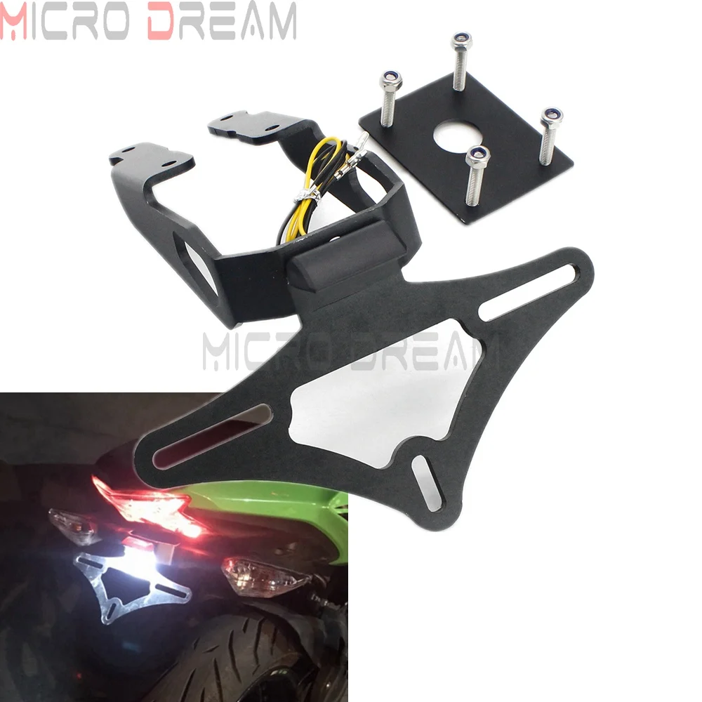 Держатель для номерного знака мотоцикла, черный, для Kawasaki Z650 / Ninja 650 17-19