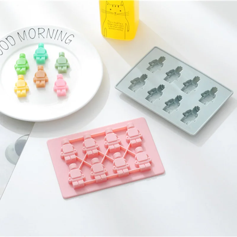 8 даже робот силиконовая форма практичная для торта Форма шоколада креативный