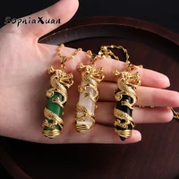 sophiaxuan new design pendant necklaces female women men gold color dragon amulet chinese style jewelry necklace for wowen gifts
