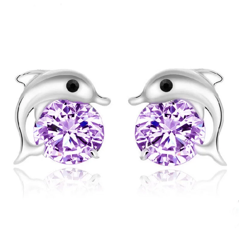 

Designer Fine Jewelry 925 New Silver Dolphin Lover Fashionable Cute earring