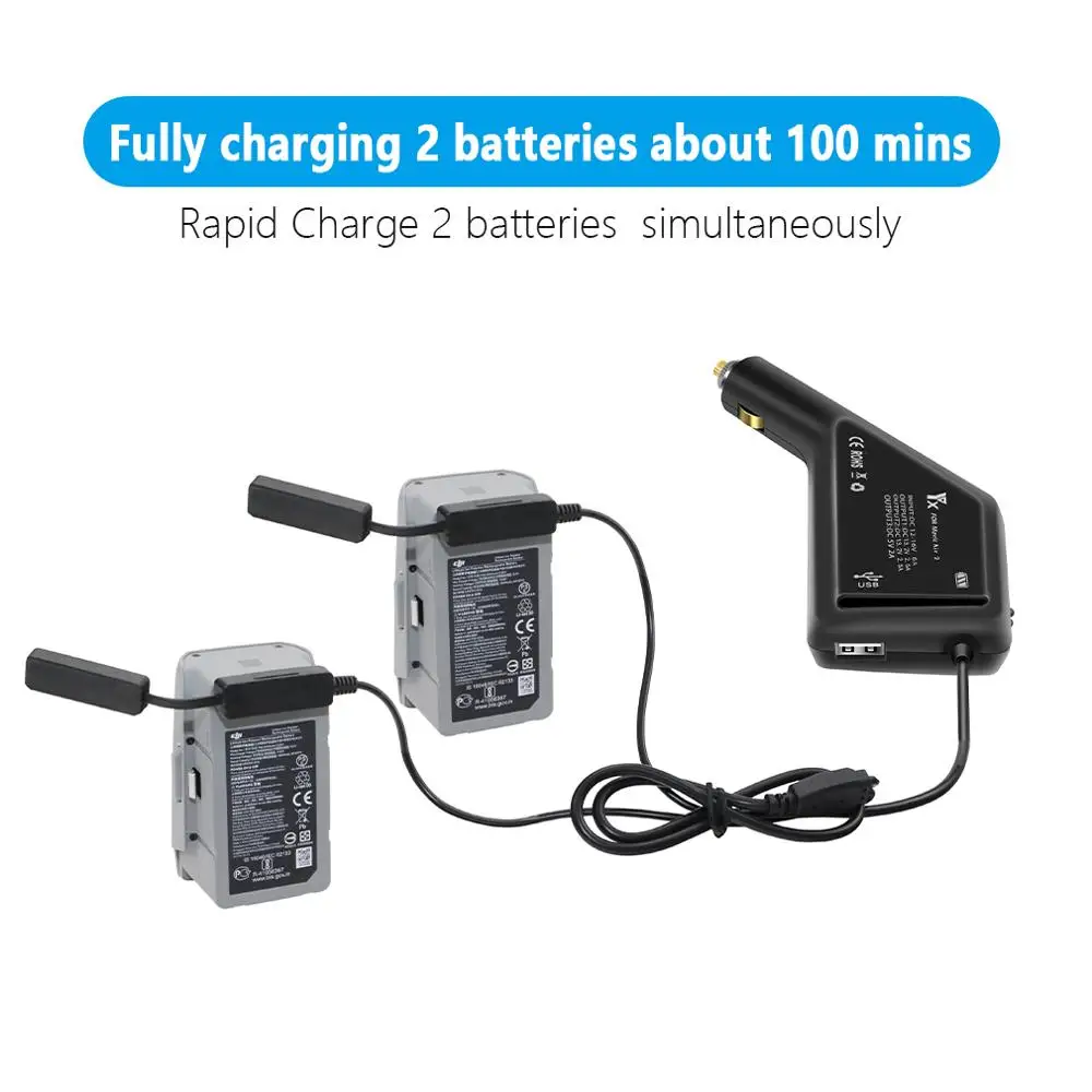3 in 1 car charger for dji mavic air 2 2s intelligent battery charging hub mavic air 22s car connector usb adapter multi free global shipping