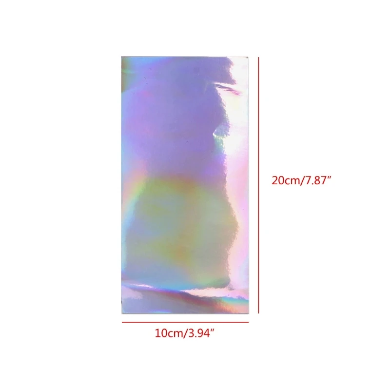 

D2TD 10Pcs DIY Aurora AB Effect Reflective Mirror Paper Self Adhensive Resin Fillings