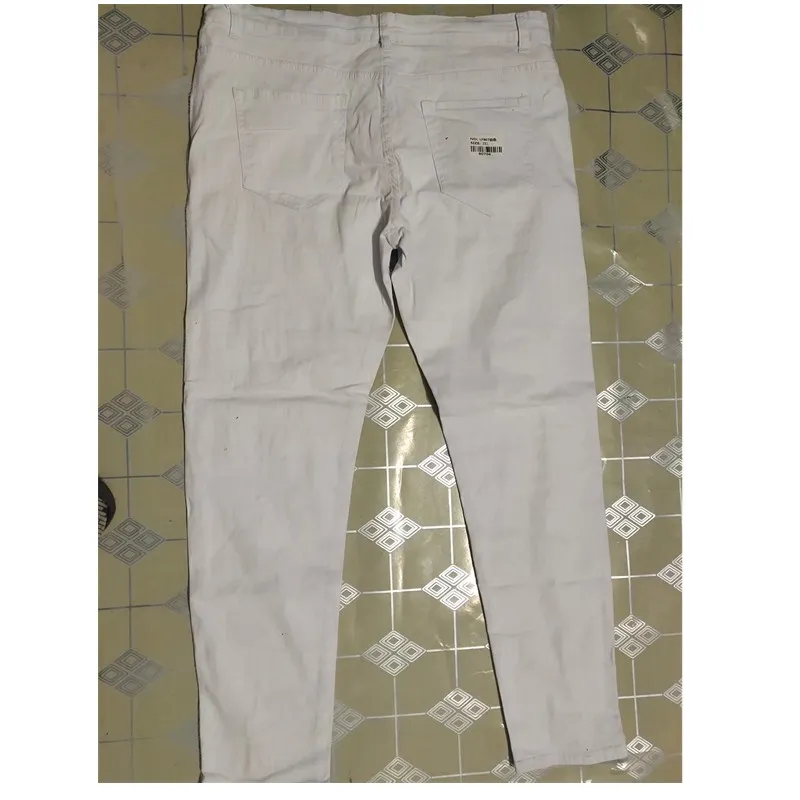 Мужские зауженные джинсы с вышивкой рваные дырками байкерские 2020|Мужские джинсы|