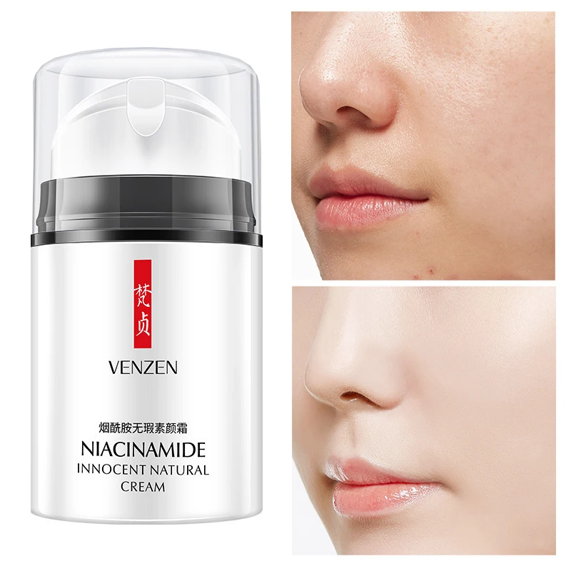 

Niacinamide для безупречного лица крем, освежающий увлажняющий праймер для лица, выравнивающий тон кожи, отбеливающий натуральный крем для макия...