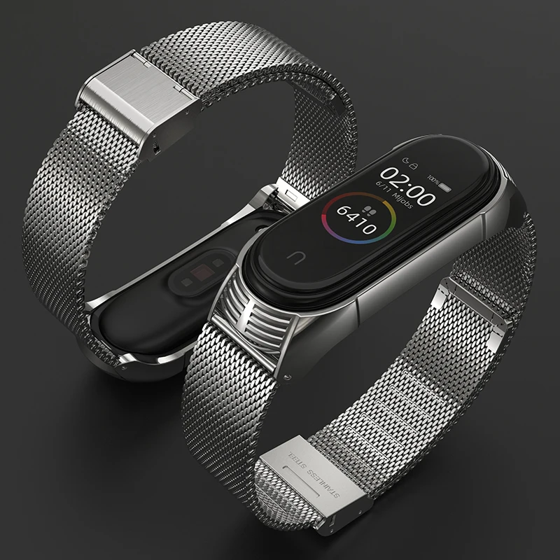 Металлический браслет для Xiaomi Mi Band 4 браслеты mi band 3 аксессуары ремешок Pulsera |