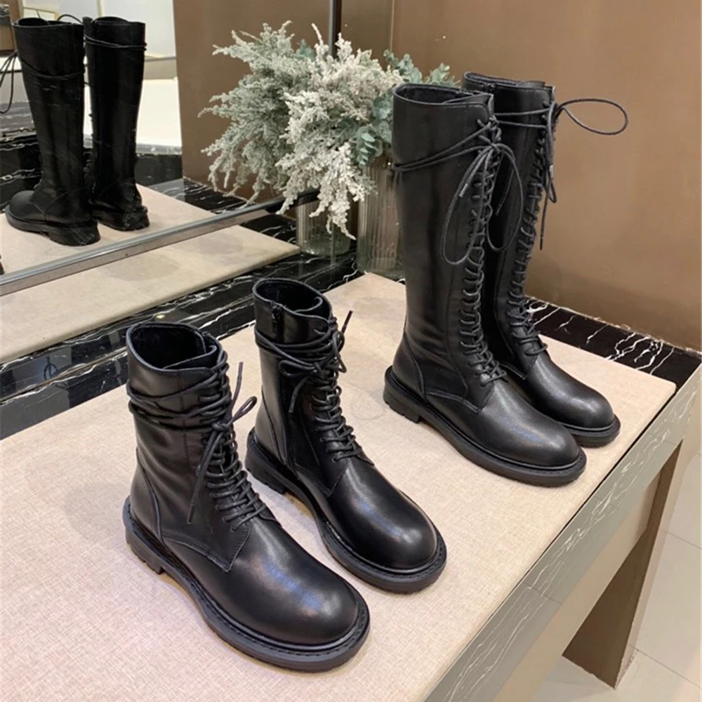 Брендовая водонепроницаемая обувь из натуральной кожи женские Ботинки martin на