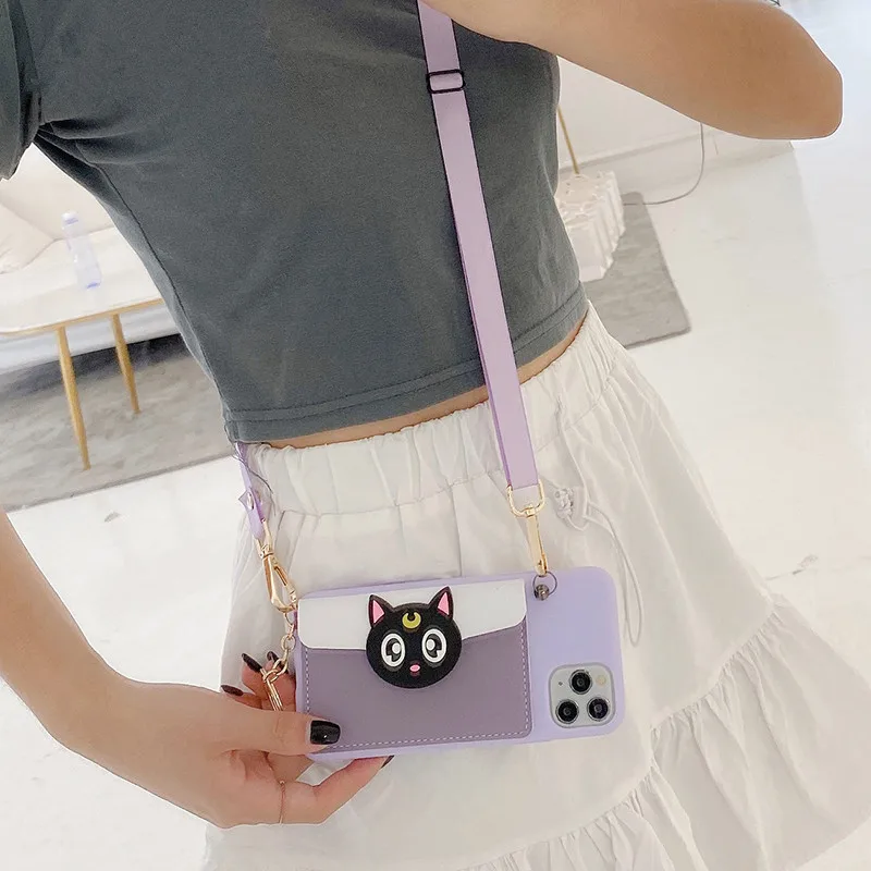 

Cartoon Leather Wallet phone case for Huawei Honor 8A Prime 7X 8X 9A 9C 10i 20s 30i 30S 10X 9X Lite Nova 5t Necklace strap Cover