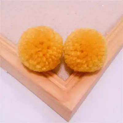 gold yellow 3 см пряжа помпон шарики-Помпоны Pompones свадебные Рождественский Декор дома детская шапка швейные принадлежности cделай сам рукоделия 10 шт - Цвет: gold yellow