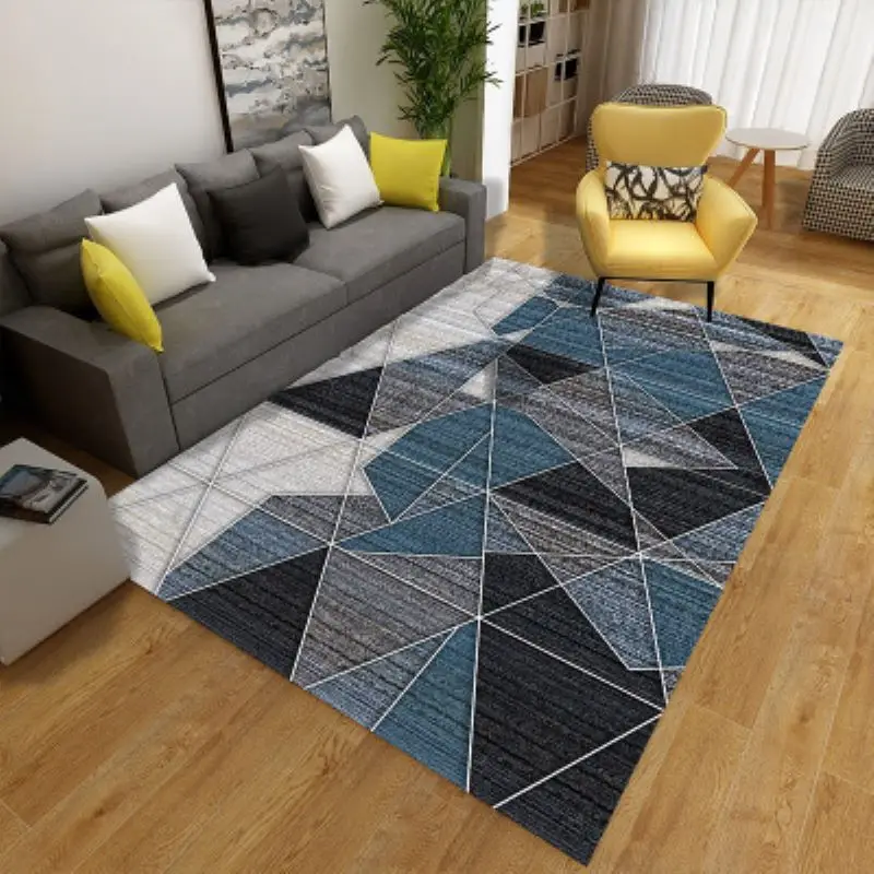 

Postmodern Style Carpets Nordic Living Room Large Carpet Grey Light Luxury Home Thick Art Area Rug for Bedroom Sofa Floor Mat