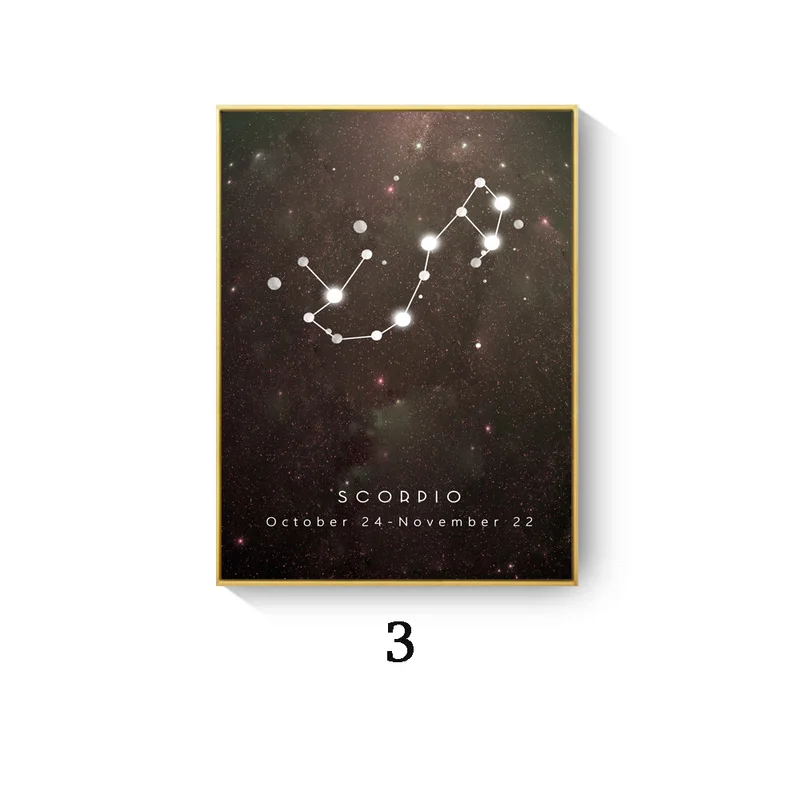 Гостиной арт Овен Телец Лев с принтом близнецы Для малышей Скорпион Пособия по