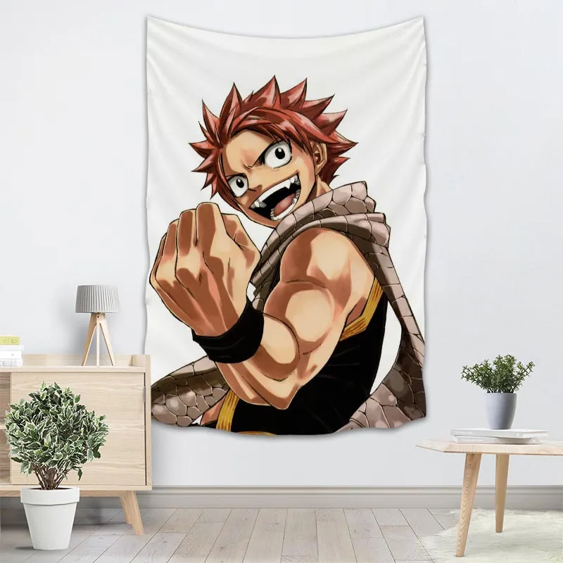 

Natsu Dragneel FAIRY TAIL Tapestry Wall Cloth Decor Home Decoration Fabric Tapestries Camping Tent Travel Sleeping Pad 0622