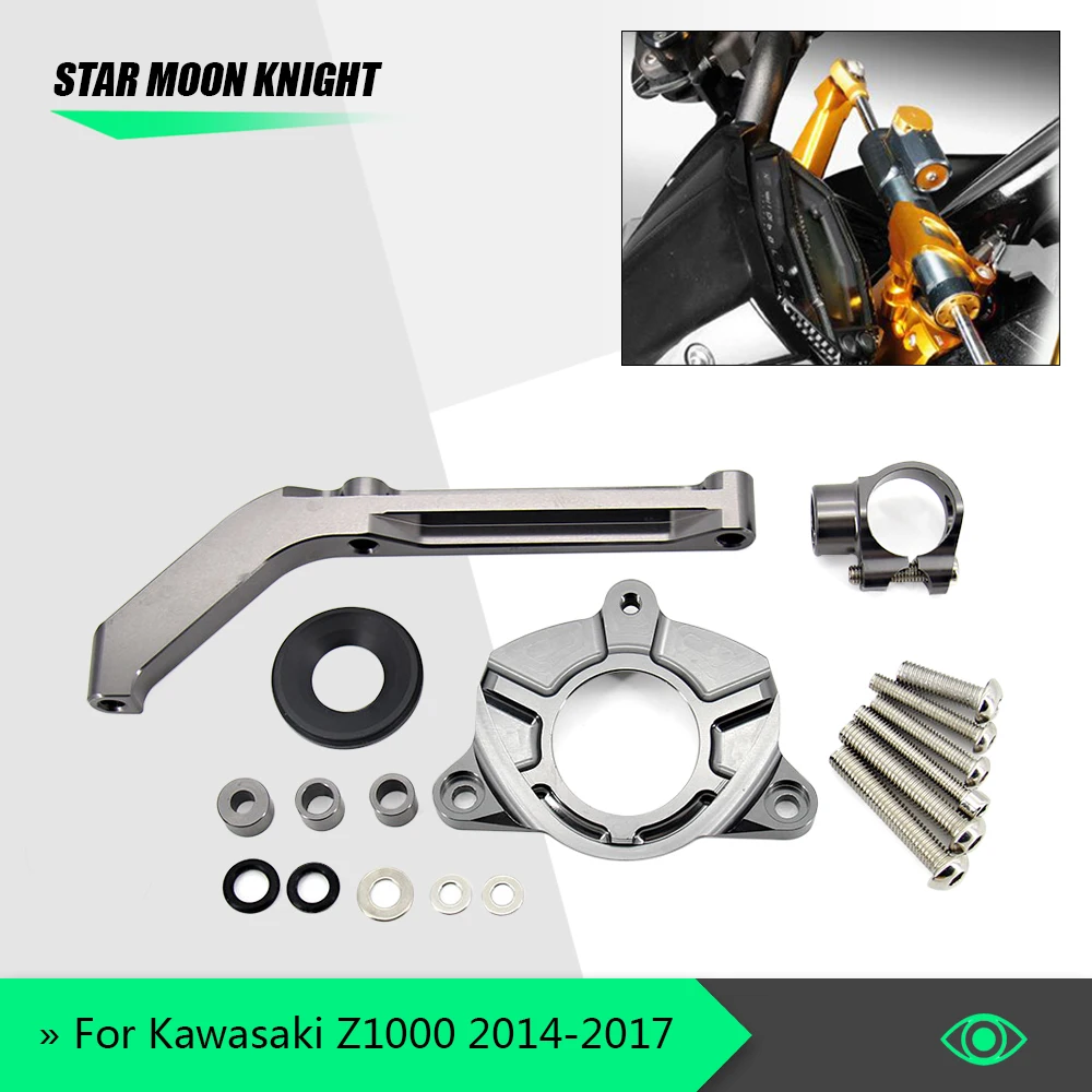 

New Z1000 Motorcycle Adjustable Steering Stabilize Damper Mount Support For Kawasaki Z1000 2014-2017 2016 2015 damping bracket