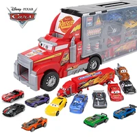 14pcsset disney pixar cars 3 mack uncle truck toy car set lightning mcqueen jackson storm 155 diecast car model toy kids gift