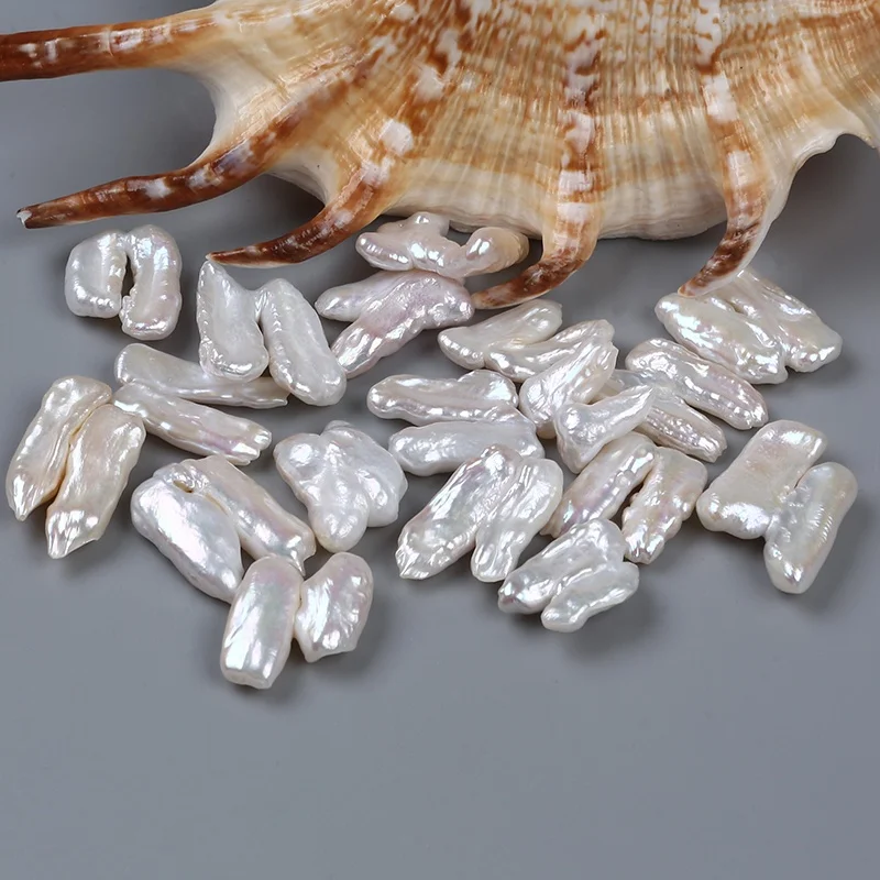 Жемчуг пресноводный неправильной формы натуральный белый без отверстий для