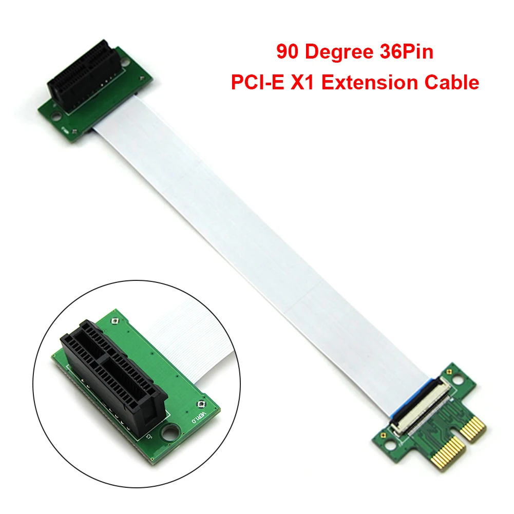 15 см PCI-E PCI Express Удлинительный кабель 90 градусов 36 Pin PCIe 1X FPC конвертер шнур для
