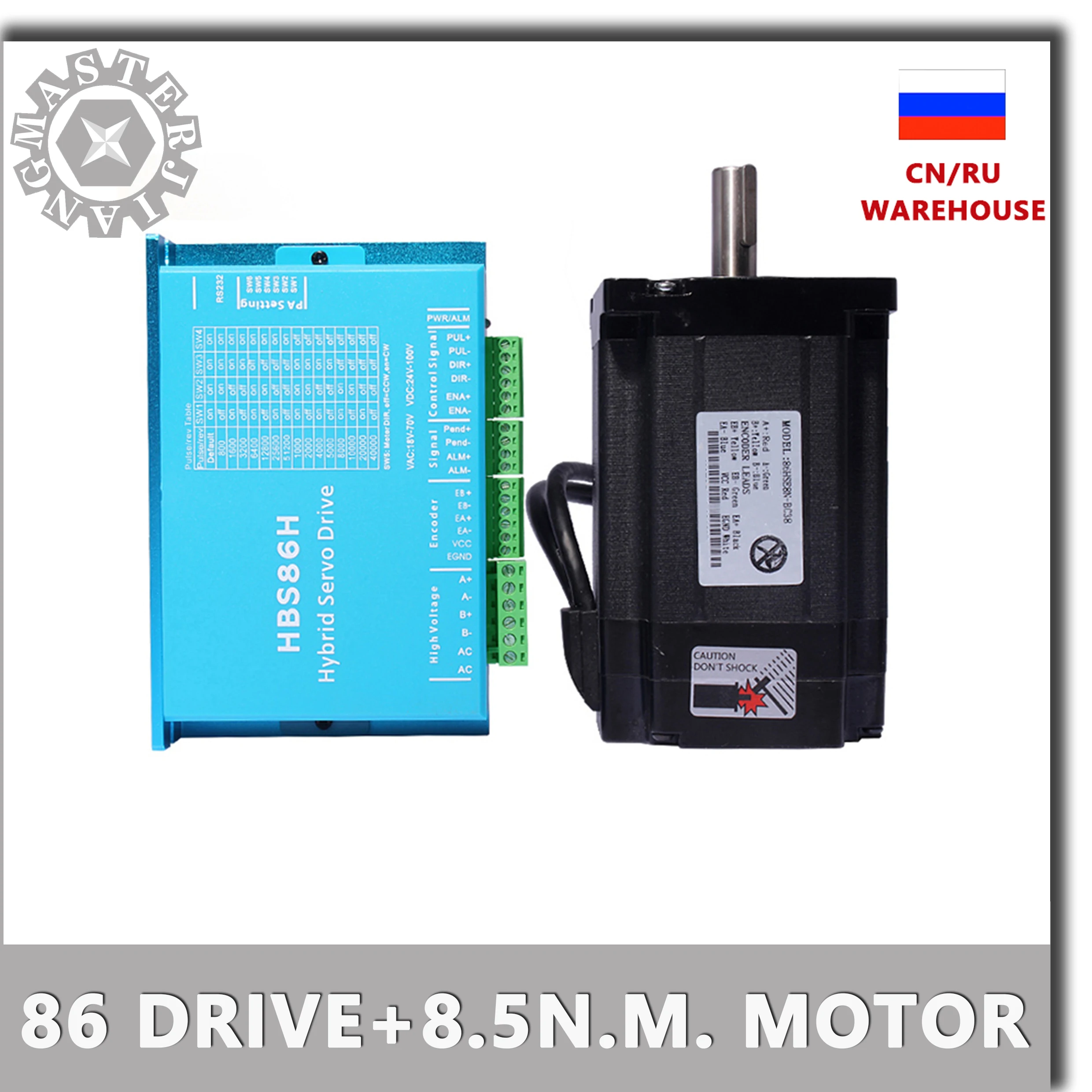 Nema 34 шагового двигателя водитель Серводвигатель 86HSE8. 5N+ HBS86H замкнутый контур шаговый двигатель 8.5N.m мотор Nema 34 86 Гибридный замкнутый контур 2-фазный