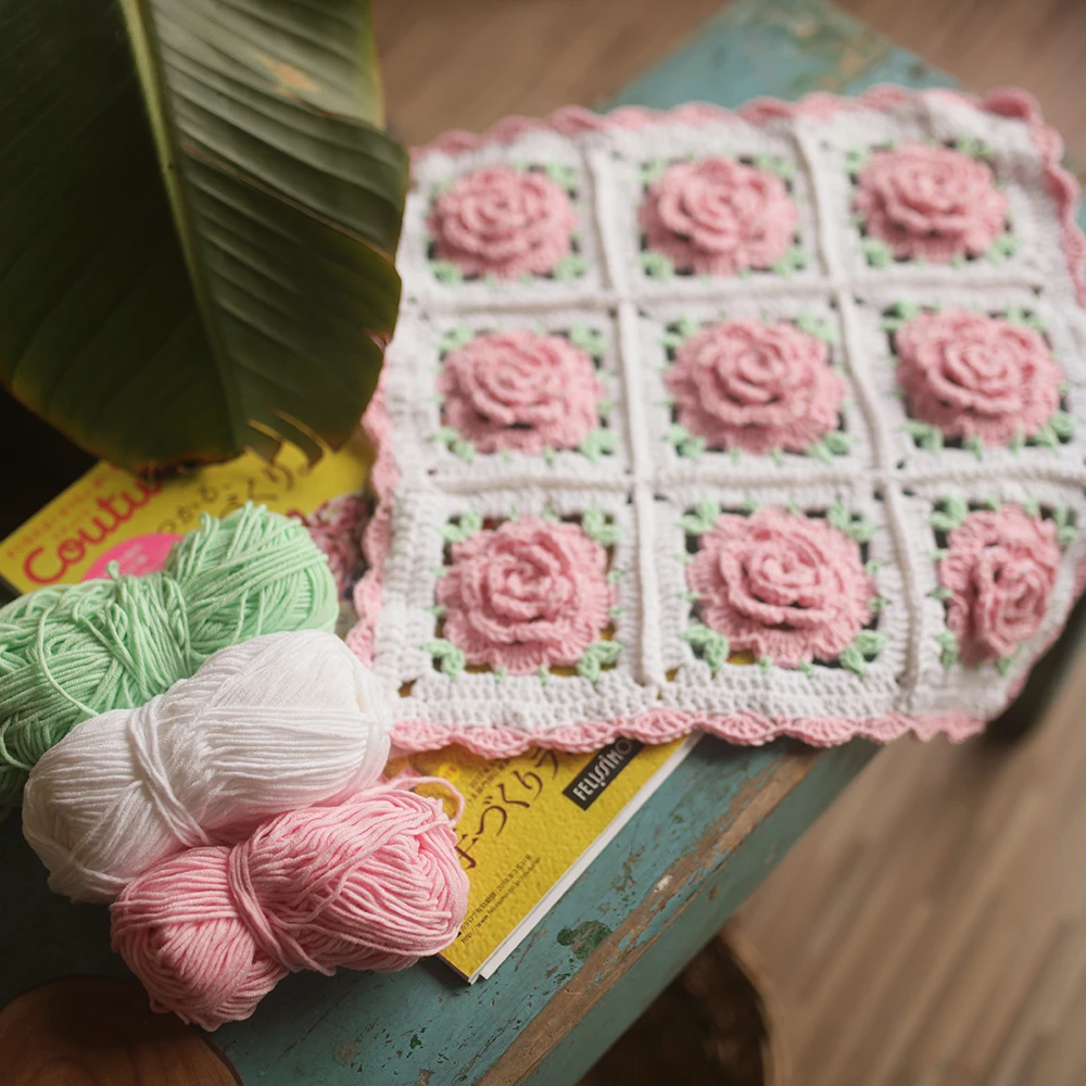 Диван ручной работы розовая Подушка с цветком розы уличная декоративная подушка